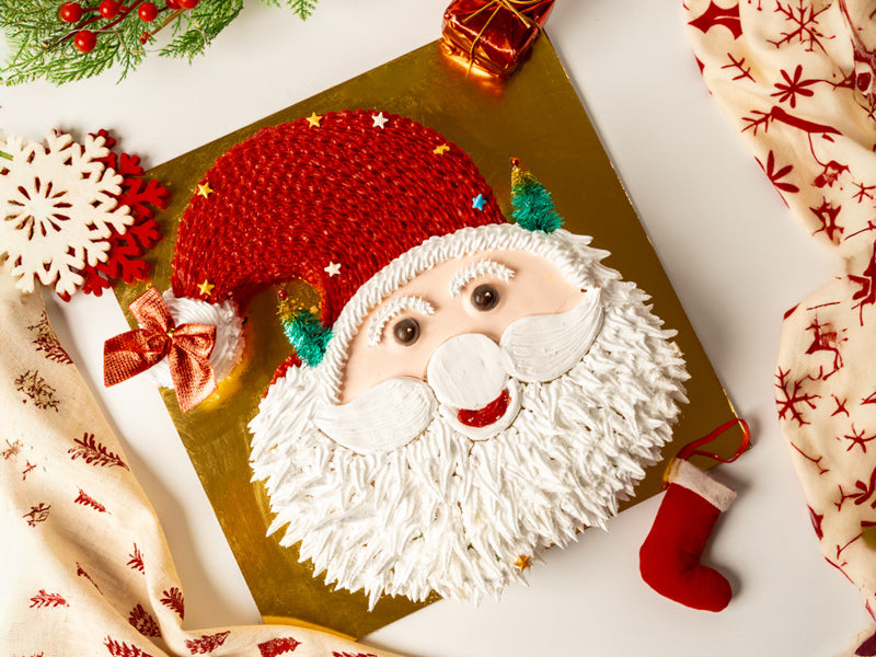 Santa Face Cake 🟢