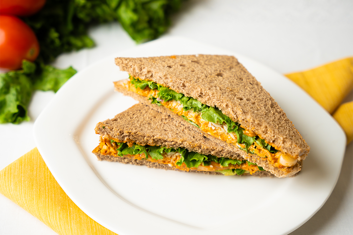 Roasted Paneer Tikka Sandwich 🟢