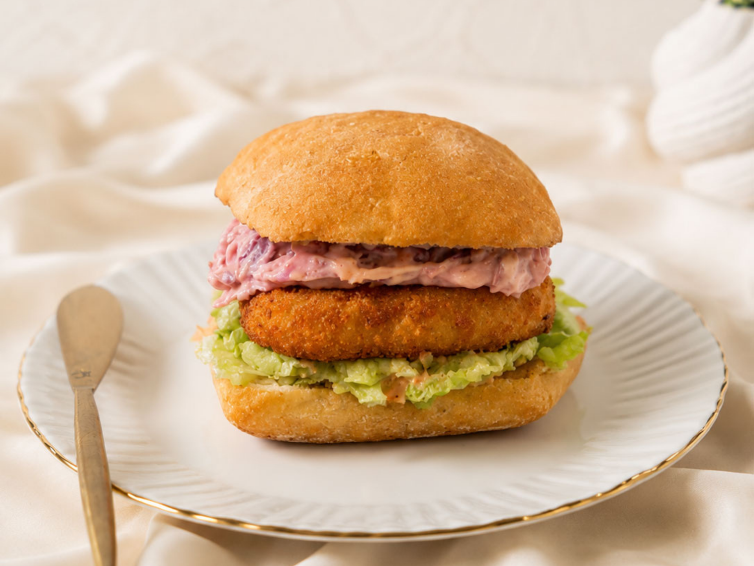 Crispy Cajun Paneer Ciabatta 🟢