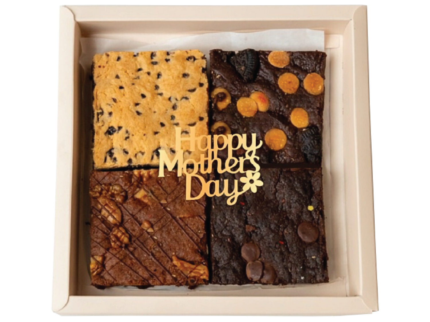 Eggless Assorted Brownie Box (Pack of 4) - Mother&